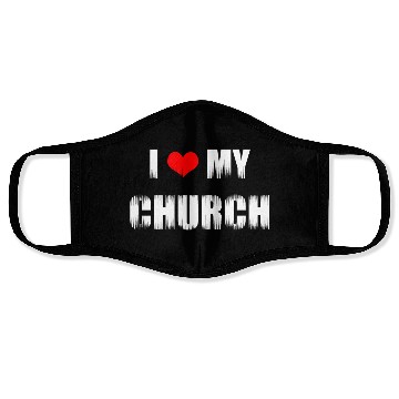 Discover Christian Gift I Love My Church Christian Face Masks