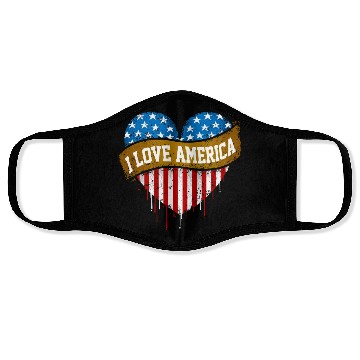 Discover I Love America Face Masks