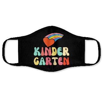 Discover Groovy Hello Kindergarten Vibes Retro Face Masks