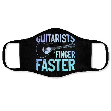 Discover Guitarist Pun Funny Guitar Player Face Masks
