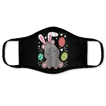 Discover Hippo Wearing Rabbit Bunny Ears Funny Easter Face Masks