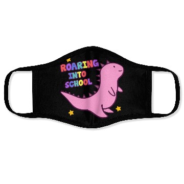 Discover Roaring Into School Cute Dinosaur Back To School Face Masks