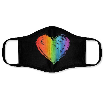Discover LGBT Gay Lesbian Pride Month Heart Flag LGBT Face Masks