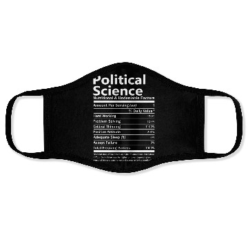 Discover Political Science Face Masks - Nutritional And Undeni