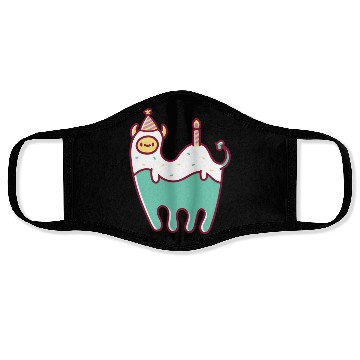 Discover Green Llama Monster Party Face Masks