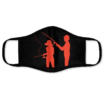 Discover couple fisching dad daughter friends relax lovers Face Masks