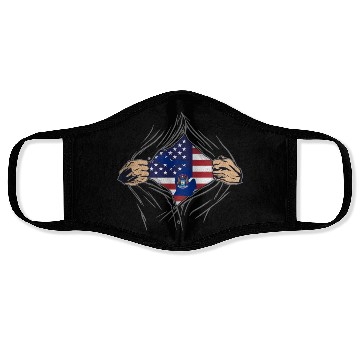 Discover Rip Reveal America State Flag Michigan Face Masks
