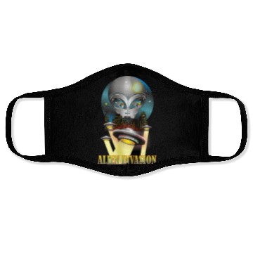Discover Alien Invasion 1 Face Masks