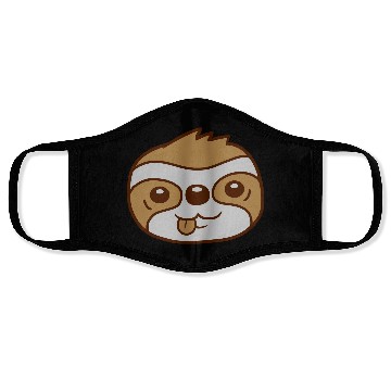 Discover face sloth cartoon head Face Masks
