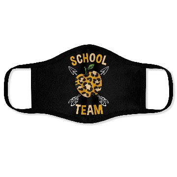 Discover School Back To School Team Leopard Print Face Masks
