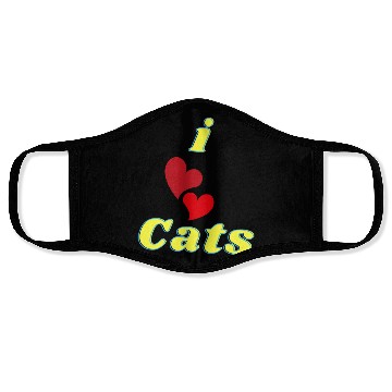 Discover I love cats i love Face Masks