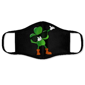 Discover Dabbing Irish Shamrock St Patrick s Day Face Masks
