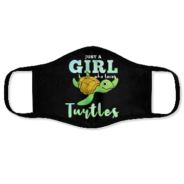 Discover Just A Girl Who Loves Turtles For Turtle Lover New Face Masks