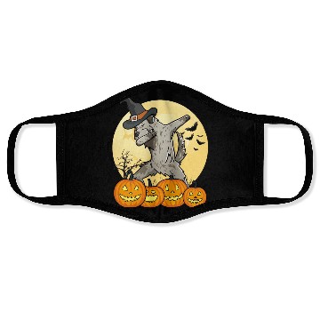 Discover Dabbing Irish Wolfhound Halloween Face Masks