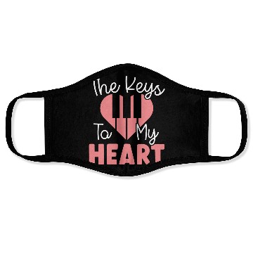 Discover The Keys To My Heart Piano Player Musician Music Face Masks