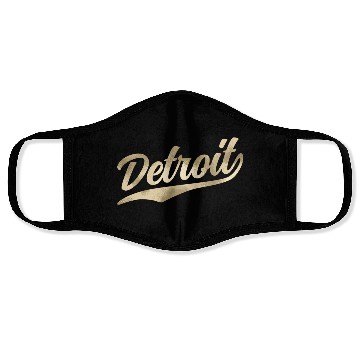 Discover Detroit Michigan Cool Retro 1970S Vintage Face Masks