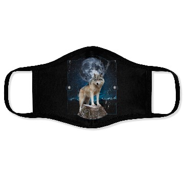 Discover Wolf Moon Forest Wolves Nature Nature Liever Full Face Masks