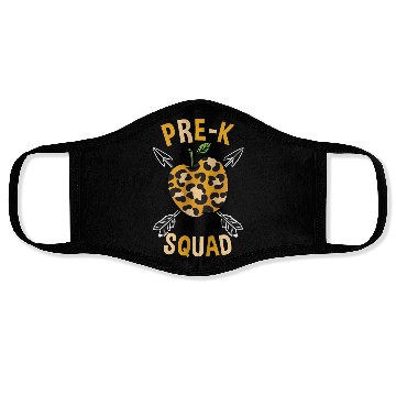 Discover Pre-K Back To School Squad Leopard Print Face Masks