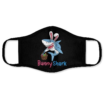 Discover Bunny Shark Easter Sunday Egg Hunting Holiday Gift Face Masks