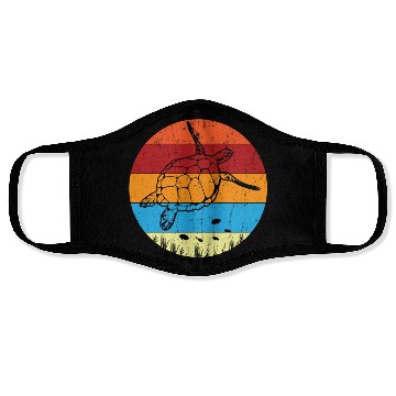 Discover Retro Sea Turtle For Turtle Lover Face Masks