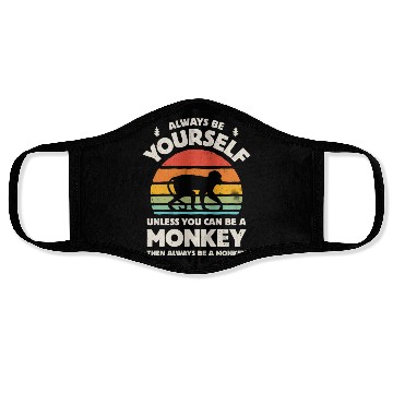 Discover Always Be Yourself Monkey Face Masks for Men Women Boys