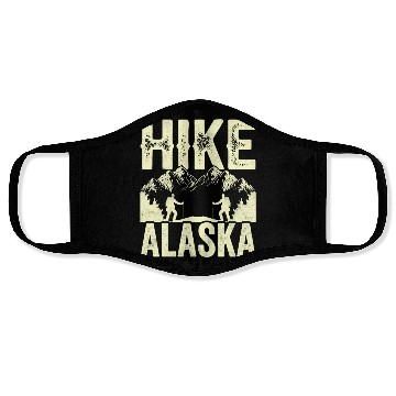Discover Hike Alaska Hiking Hiker Nature Face Masks