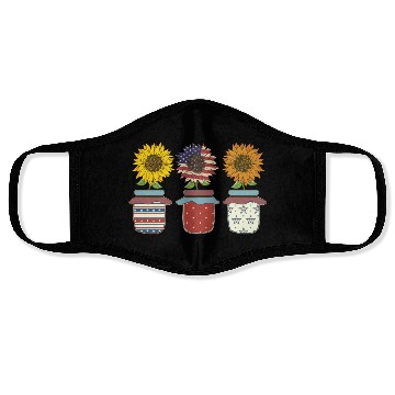 Discover Sunflower American Flowers Women Patriotic Mom Face Masks