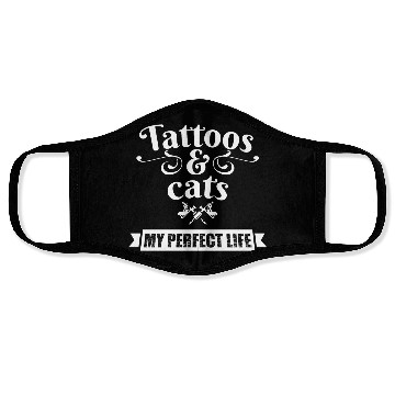Discover Tattoos & Cats My Perfect Life Face Masks
