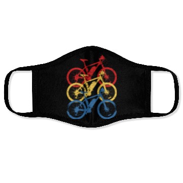 Discover Cyclist Funny Vintage Bicycle Cyclist Face Masks