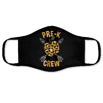 Discover Pre-K Back To School Crew Leopard Print Face Masks