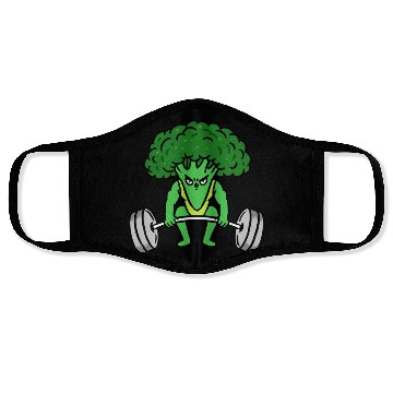Discover Weightlifting Broccoli For Broccoli Lover Face Masks