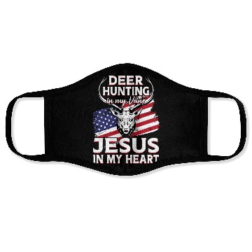 Discover Buck Deer Hunting Hunter Jesus Face Masks