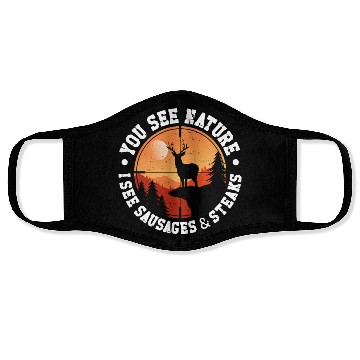 Discover Buck Deer Hunting Hunter Bbq Face Masks