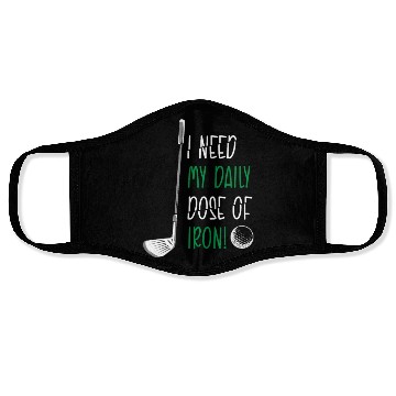 Discover Golf Golfer Present Golf Player Golf Club Ball Face Masks