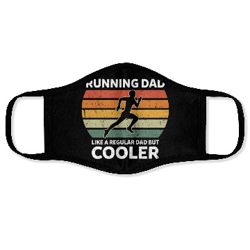 Discover Retro Running Dad Like A Regular Dad But Cooler Face Masks