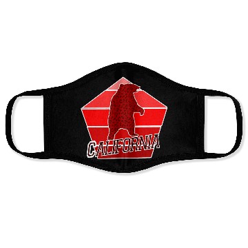 Discover California Bear Flag Face Masks