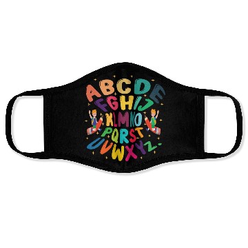 Discover funny kindergarten hi alphabet back to school Face Masks