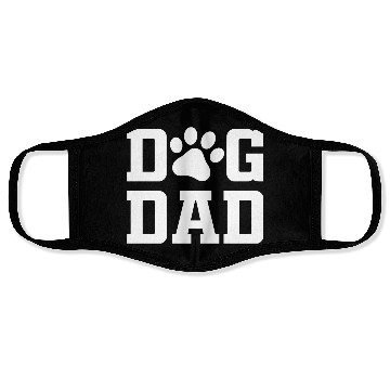 Discover Dog Dad (white text) Face Masks