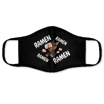 Discover Miniature Pinscher Instant Ramen Noodles Face Masks