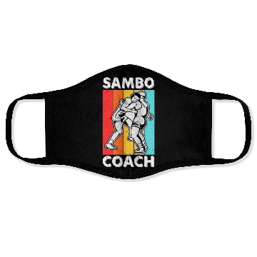 Discover Sambo Coach Training Fighter Martial Arts Face Masks