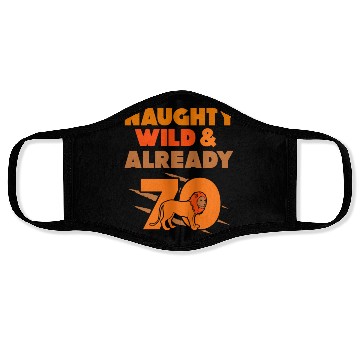 Discover Gift 70 years birthday Men lion Face Masks