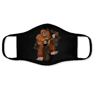 Discover Bigfoot Guitar Sasquatch Playing Guitar Face Masks