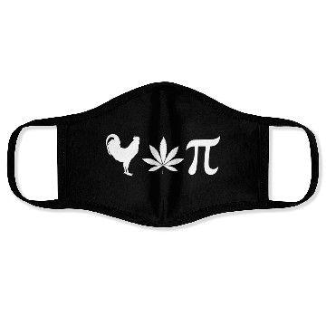 Discover Chicken Pot Pi Marijuana Weed Stoner Pi Day Face Masks
