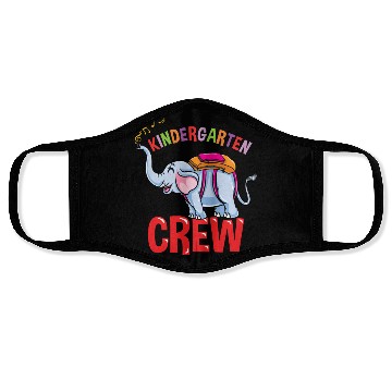 Discover Back To School Elephant Kindergarten Crew Face Masks