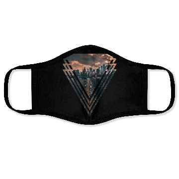 Discover Manhattan in Triangle Face Masks