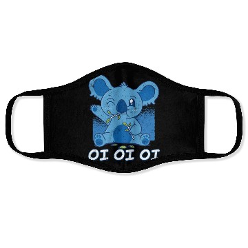 Discover Cheer Koala Bear Australian Australia Day Face Masks