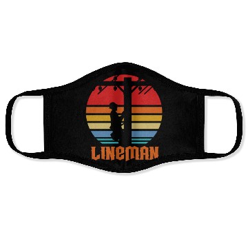 Discover Lineman Retro Vintage Face Masks