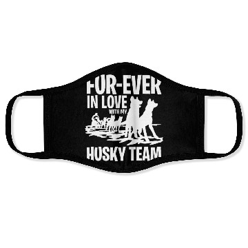 Discover Mushing Fur-Ever In Love With My Husky Team Face Masks