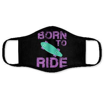 Discover born to ride skateboard skate rider Face Masks