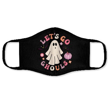 Discover Let's Go Ghouls Creepy Retro Ghost Gift For Boys Face Masks